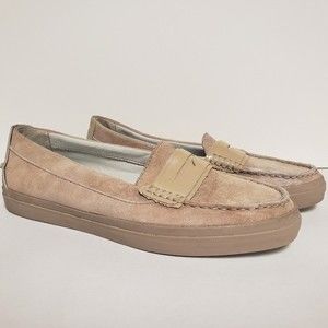 Cole Haan Loafers Pinch Maine Classics Women's Nude Suede Leather Pre-owned 8B